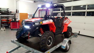 Luci led anteriori su quad