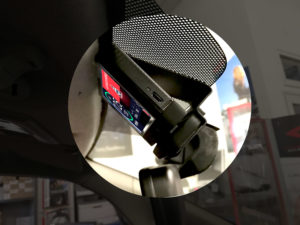 installazione Coyote Mini sopra allo specchietto retrovisore